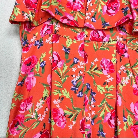 Keepsake The Label Coral Tiered Ruffle Maxi Dress Floral XS - Picture 9 of 11